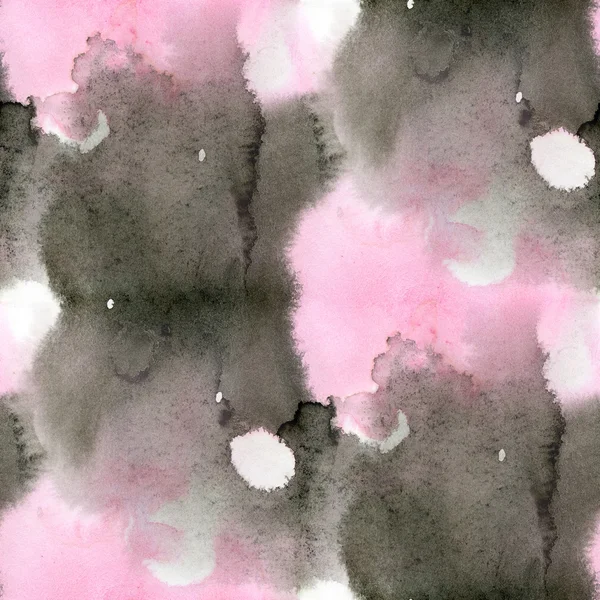 Безшовна текстура акварельні чорно-рожеві шпалери ручної роботи — стокове фото