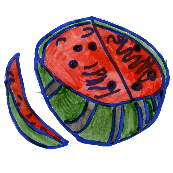 Watermelon isolated on white background — Stock Photo, Image
