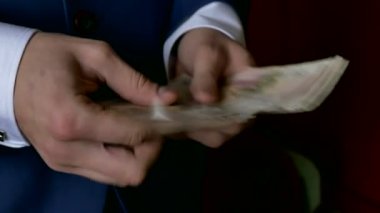 adam iş adamı para Rus Rublesi sayar