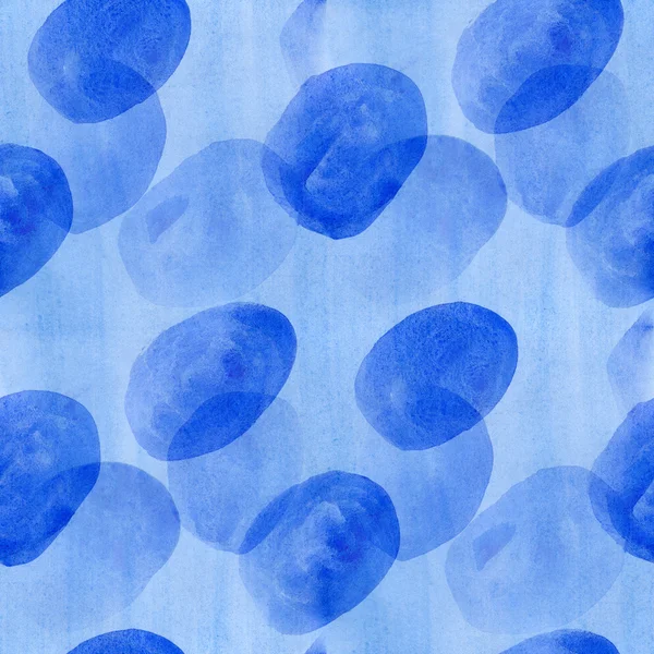 Seamless spots blue watercolor handmade wallpaper texture — Stock Photo, Image