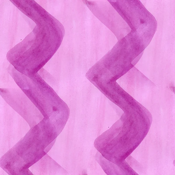 条纹抽象无缝紫色艺术地带壁纸水彩 — 图库照片