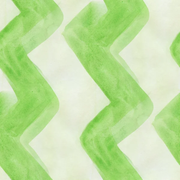 Rayas de arte abstracto tira sin costuras fondo de pantalla verde acuarela — Foto de Stock