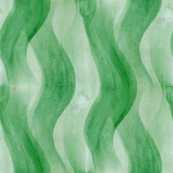 アート グリーンの抽象的なシームレスなストリップ壁紙水彩画をストライプします。 — ストック写真