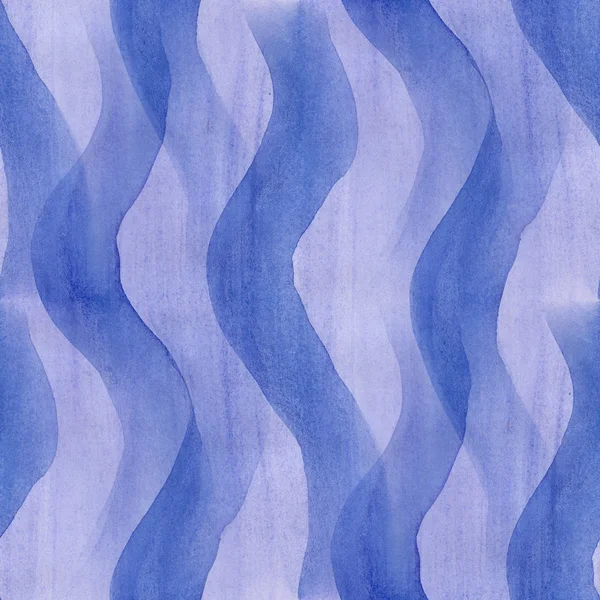 Blue stripes abstract seamless art strip wallpaper watercolor — Stock Photo, Image