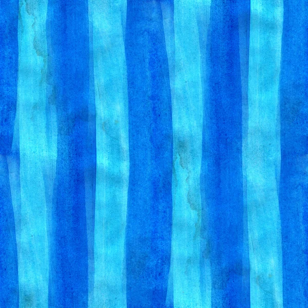 ストライプ ブルー シームレスな造形ストリップ壁紙水彩画 — ストック写真