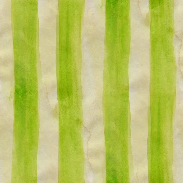 Groene strepen abstracte kunst naadloze strip behang aquarel — Stockfoto