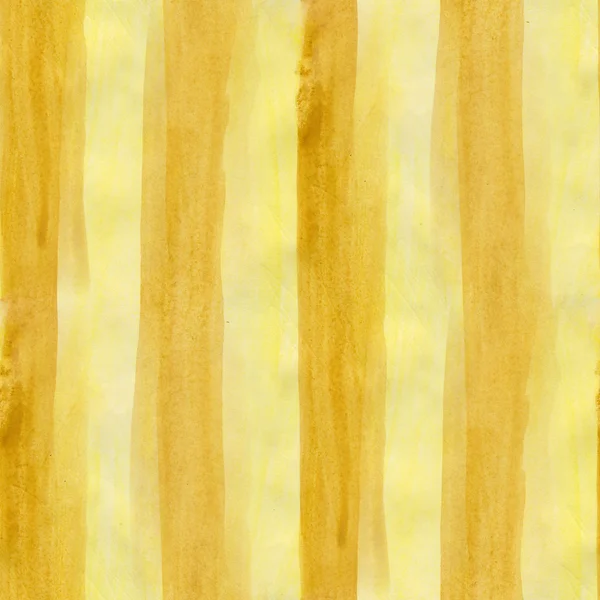 アート イエローのストライプ抽象的なシームレスなストリップ壁紙水彩画 — ストック写真