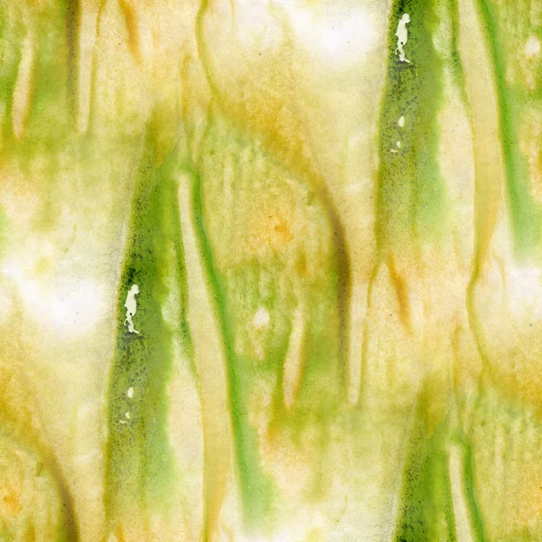 Sem costura verde textura amarela papel de parede aquarela — Fotografia de Stock