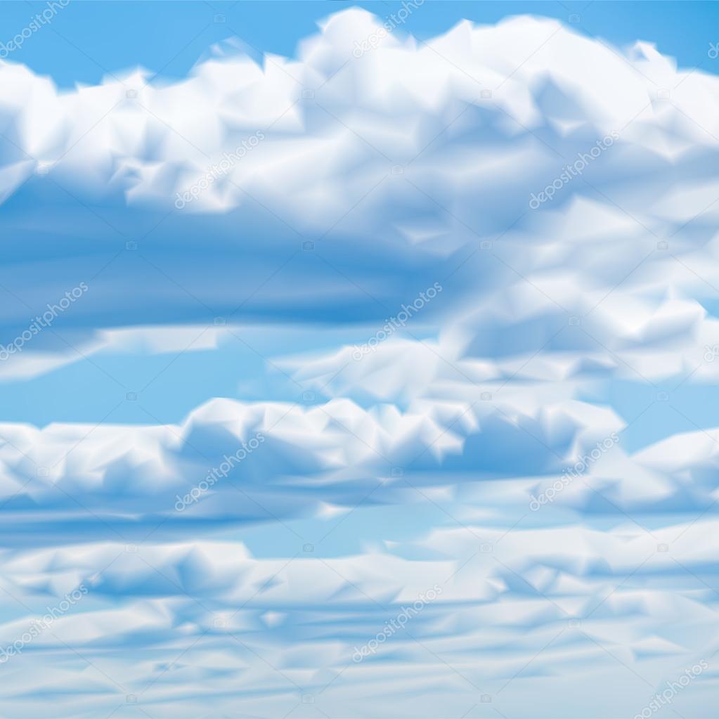 青空雲メッシュ ベクトル イラスト背景 — ストックベクター © maxximmm1