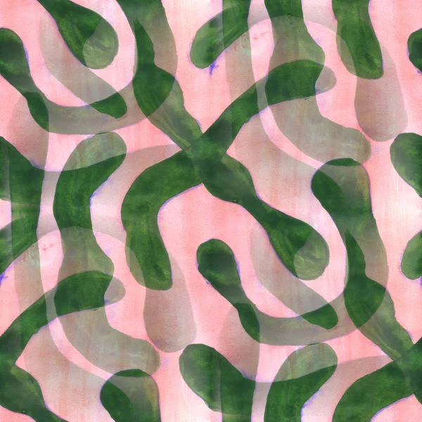 Акварель цветок шаблон бесшовный зеленый красный цветочный фон иллюстрация весенние обои винтажные цветы искусства — стоковое фото