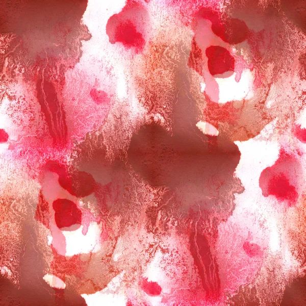 Sømløs rødt akvarellfarget bakgrunnsabstrakt strukturmønster, tegnepapir av vannpapir – stockfoto