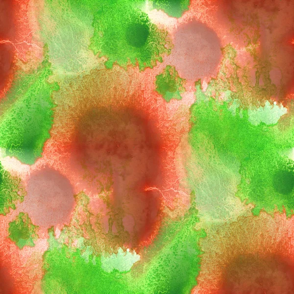 Sem costura vermelho verde aquarela fundo abstrato textura arte padrão, papel de parede de design de papel de água — Fotografia de Stock