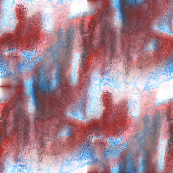 Aquarelle sans couture fond rouge bleu abstrait texture motif d'art, papier peint de conception de papier d'eau — Photo