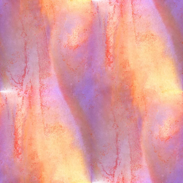 Seamless watercolor background yellow purple abstract texture art pattern, water paper wallpaper design — Zdjęcie stockowe