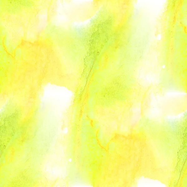 Seamless watercolor background abstract texture art pattern, water paper green yellow wallpaper design — ストック写真