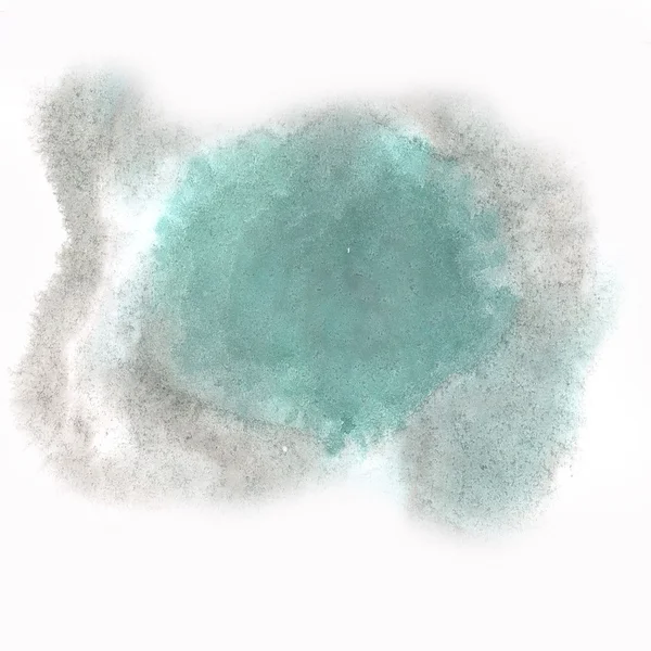 Tinta abstrato aguarela preto azul blot splash aguarela isolado no fundo branco — Fotografia de Stock