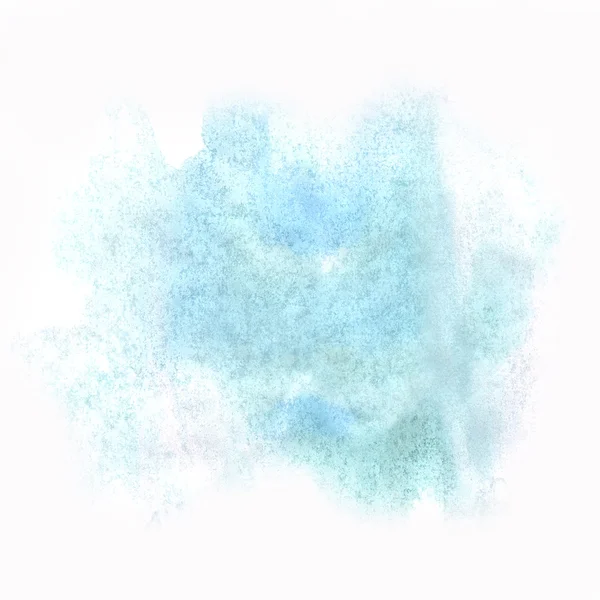 Ink blue abstract watercolor blot splash watercolour isolated on white background — ストック写真