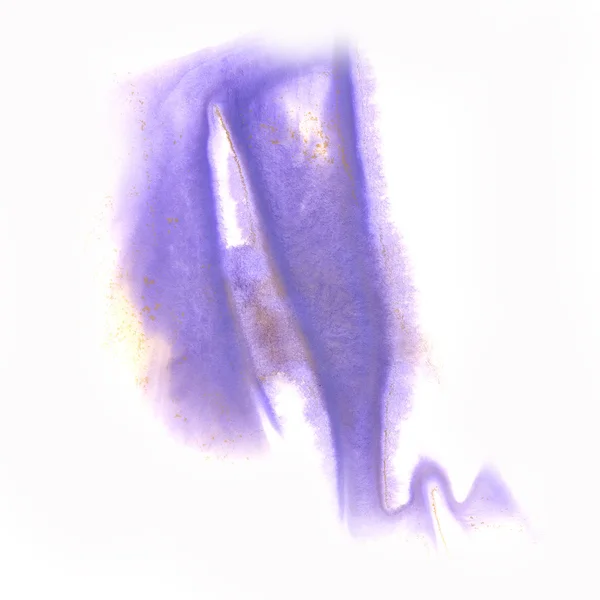 Streszczenie ink akwarela zmaza fioletowy rozchlapać akwarela na białym tle — Zdjęcie stockowe