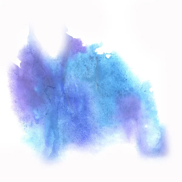 Ink blue abstract splash watercolor watercolour blue brown isolated white background — Stock Photo, Image