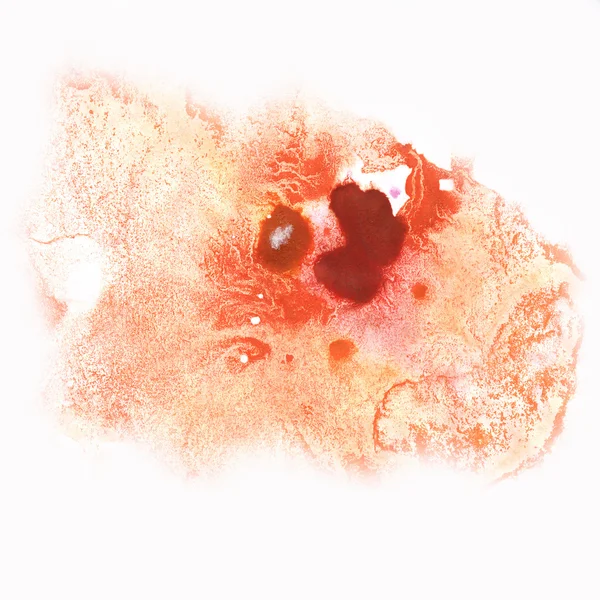 Tusche rot abstrakt spritzig Aquarell Aquarell blau braun isoliert weißer Hintergrund — Stockfoto