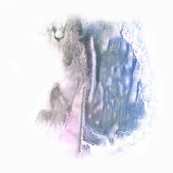 Salpicadura abstracta acuarela azul rosa tinta mancha acuarela aislado fondo blanco —  Fotos de Stock
