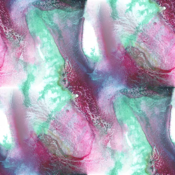 Tapeta bezszwowe fioletowy zielonym tle akwarela streszczenie tekstura sztuki wzór, Księga woda — Zdjęcie stockowe