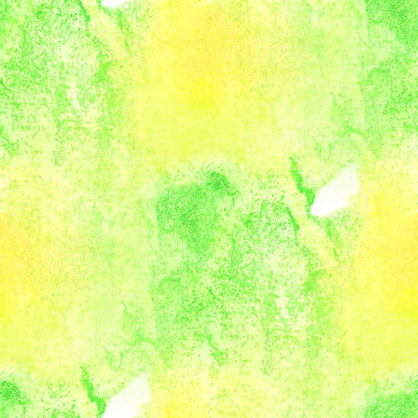 Kunst sømløse akvarel mønster baggrund abstrakt tekstur vand gul grønt papir design tapet - Stock-foto