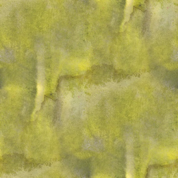 Kunst naadloze aquarel patroon abstracte textuur geel groen water papier ontwerp achtergrondbehang — Stockfoto
