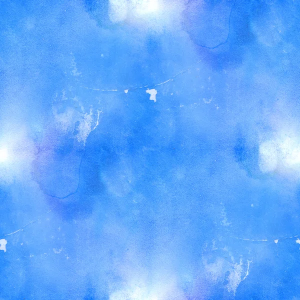 Nahtlose Aquarell Hintergrund abstrakte Muster Textur, Wasserpapier Kunst Design blaue Tapete — Stockfoto