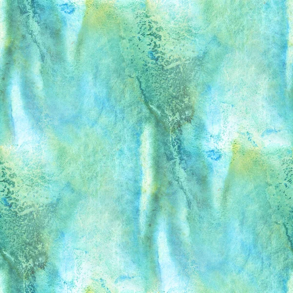 アート グリーン ・ シームレスな水彩柄背景抽象的なテクスチャ、水ペーパー デザインの壁紙 — ストック写真