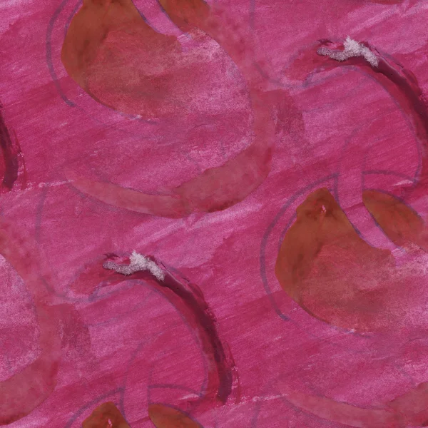 无缝壁纸艺术水彩抽象紫色红色背景手工制作 — 图库照片