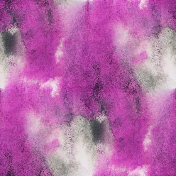 Nahtlose Tapete lila grau Kunst Aquarell abstrakten Hintergrund handgefertigt — Stockfoto