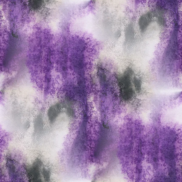 Бесшовные фиолетовые черные обои искусства акварели абстрактный фон ручной работы — стоковое фото