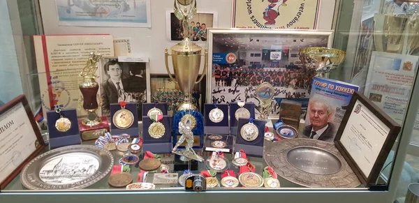 ロシア カザン28 2018スポーツの成果と選手の賞の博物館 — ストック写真