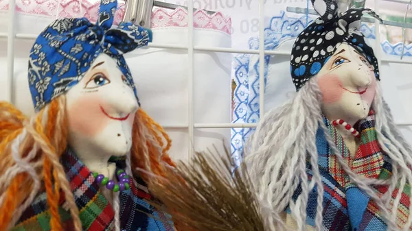 Ρωσία Αγία Πετρούπολη 2020 Κούκλες Κλωστοϋφαντουργίας Προς Πώληση Κατάστημα Σουβενίρ — Φωτογραφία Αρχείου