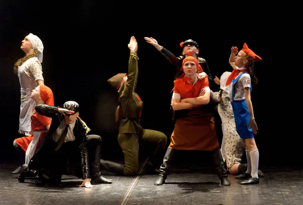 상트페테르부르크 러시아 2015 어린이 Ensemble Dance Lenin Young Spirit Soviet — 스톡 사진