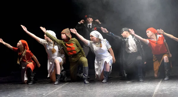 Sankt Petersburg Ryssland 2015 Dansensemble För Barn Dans Lenin Ung — Stockfoto