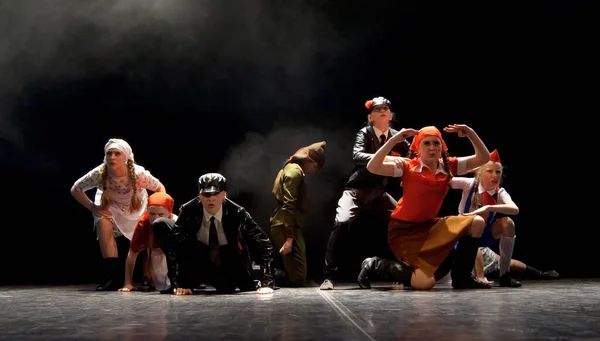 상트페테르부르크 러시아 2015 어린이 Ensemble Dance Lenin Young Spirit Soviet — 스톡 사진