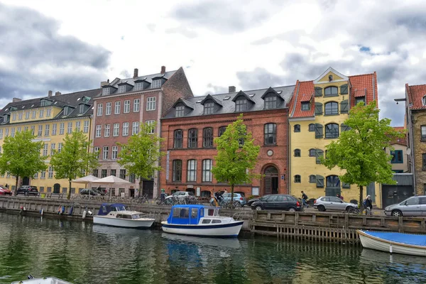 Kopenhagen Dänemark 2016 Blick Auf Die Seebrücke Nyhavn Mit Farbigen — Stockfoto