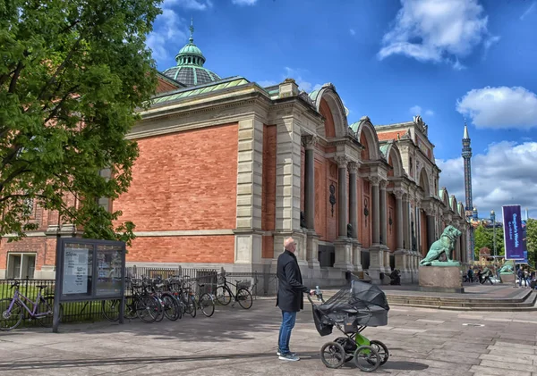 Copenhagen Danimarca 2016 Ingresso Del Museo Glyptotek Carlsberg Edificio Con — Foto Stock