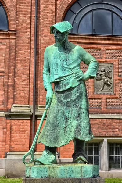 Copenhague Danemark 2016 Statue Martelée Près Carlsberg Glyptotek Copenhague — Photo