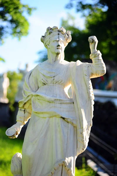 Russia Petersburg 2018 Marble Sculptures Park Peterhof — Stock Photo, Image