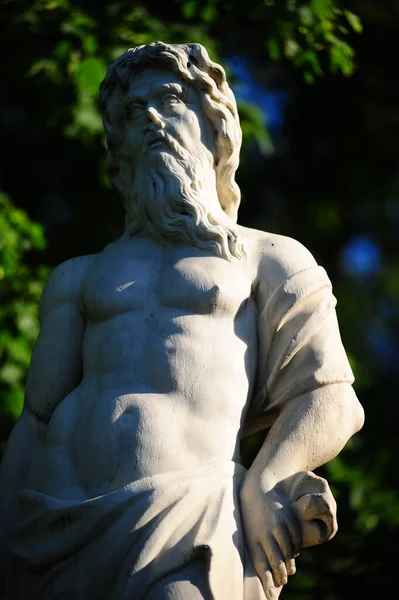 Russie Saint Pétersbourg 2018 Sculptures Marbre Dans Parc Peterhof — Photo