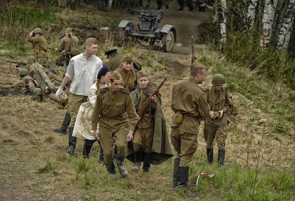 Russia Petersburg 2014 Reconstruction Wwii Battles Leningrad — Stock Photo, Image