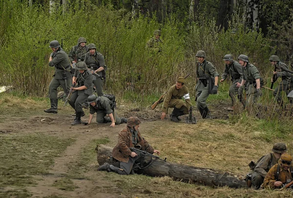 Russia Petersburg 2014 Reconstruction Wwii Battles Leningrad — Stock Photo, Image