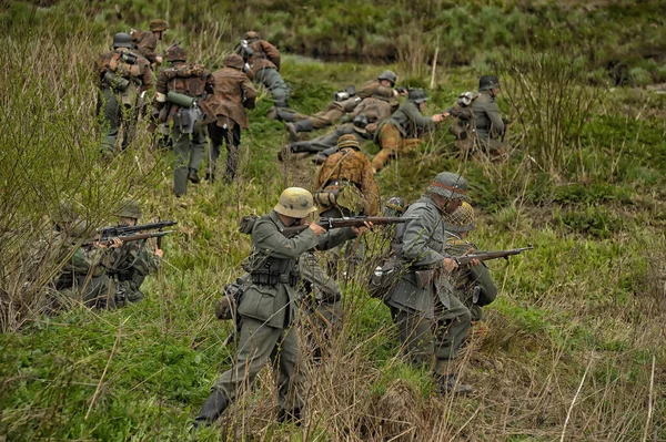 Russia Petersburg 2014 Reconstruction Wwii Battles Leningrad — Stock Photo, Image