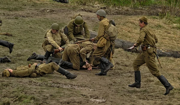 Russia Petersburg 2014 Reconstruction Wwii Battles Leningrad — Stock Photo, Image