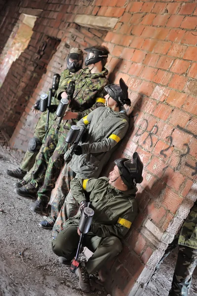 Petersburg Russia 2014 Open Air Paintball Toernooi Aan Het Einde — Stockfoto