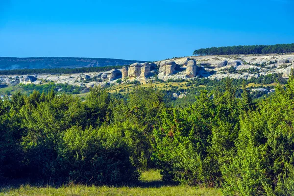 ウクライナだ クリミアだ バフチザライ 石の柱 クリミア半島のBakhchiarayの石のスフィンクス — ストック写真