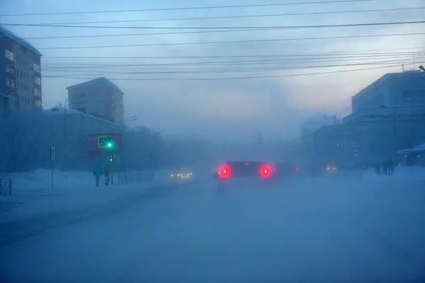 Rússia Vorkuta 2021 Vorkuta Inverno Norte Federação Russa — Fotografia de Stock